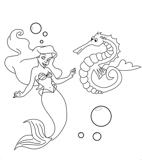 seahorse coloring pages coloringbay