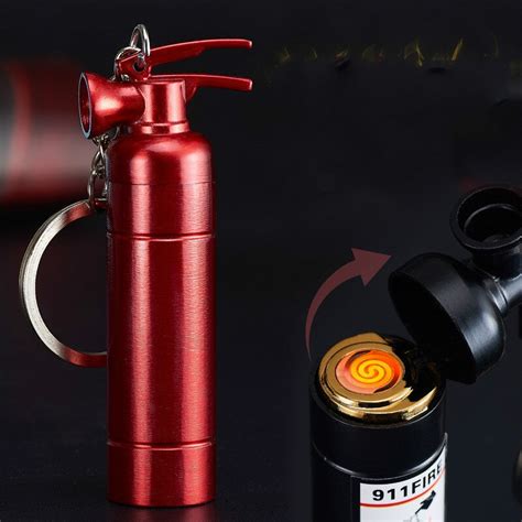 Creative Fire Extinguisher Usb Charging Lighter New Unique