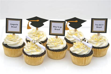 graduation cupcakes     toppers glorious treats