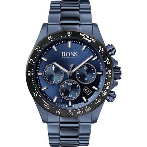 boss mens hero blue pvd chronograph  watches  francis gaye jewellers uk