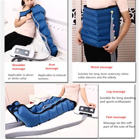 6 Air Chambers Leg Compression Massager Arm Waist Calf