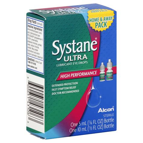 alcon systane ultra eye drops lubricant high performance  bottles