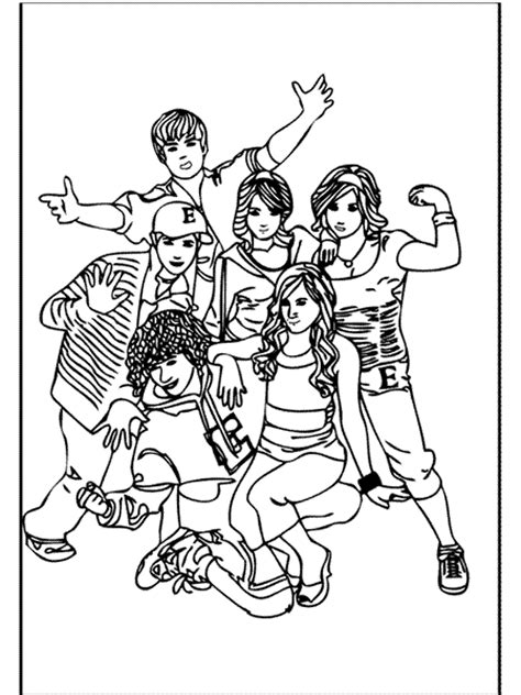 printable high school musical coloring pages coloring home