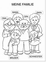 Rodzina Kolorowanka Niemiecki Moja Familie Andrychow Pomoce sketch template
