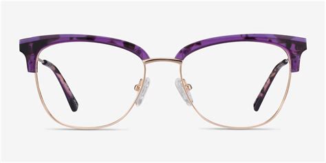 gala browline purple and gold glasses for women eyebuydirect