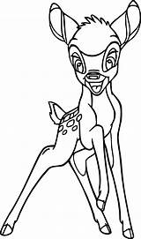 Bambi Smiling Coloring Pages Stand Wecoloringpage sketch template