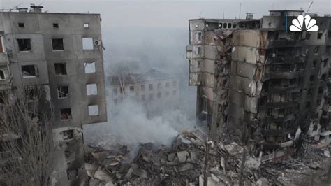 drone footage shows destruction  chernihiv ukraine nbc philadelphia