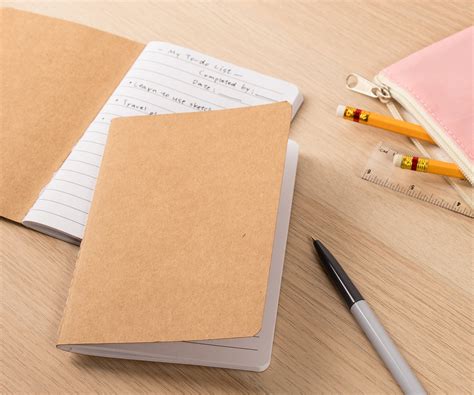 kraft paper notebook blank lined journal      pack tiny journals