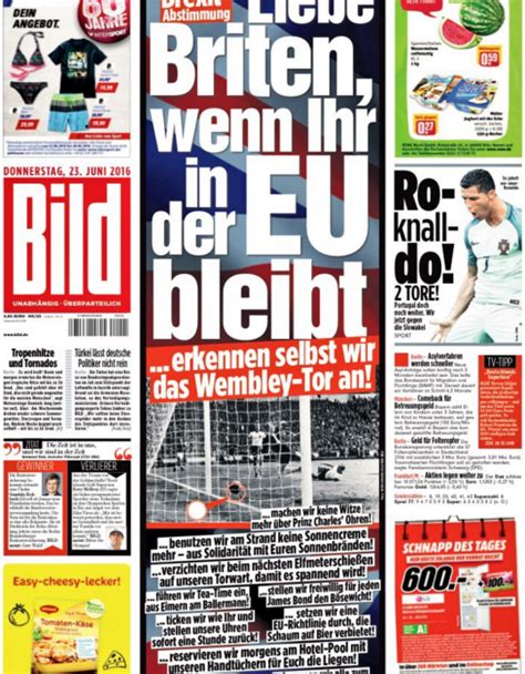 brexit vote germany tabloid bild   offer  brits time