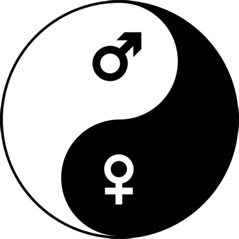 Female And Male Symbols And Yin Yang Public Domain Vectors