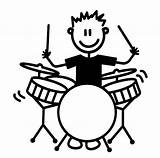 Drummer Drumstel Drummers sketch template