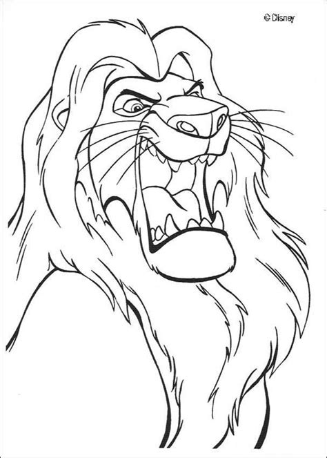 lion roaring coloring sheet