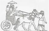 Chariot Drawing Assyrian King His Vintage Welsh Paintingvalley Drawings sketch template