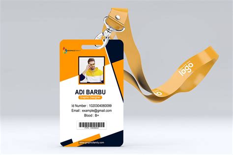 employee id card design  psd graphicsfamily
