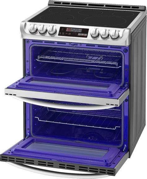 lg 7 3 cu ft self clean slide in double oven electric smart wi fi
