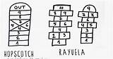 Rayuela Hopscotch sketch template