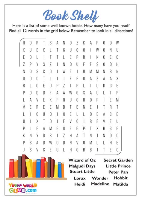 printable word search book