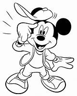 Mickey Mouse Coloring Cartoon Pages Kids sketch template