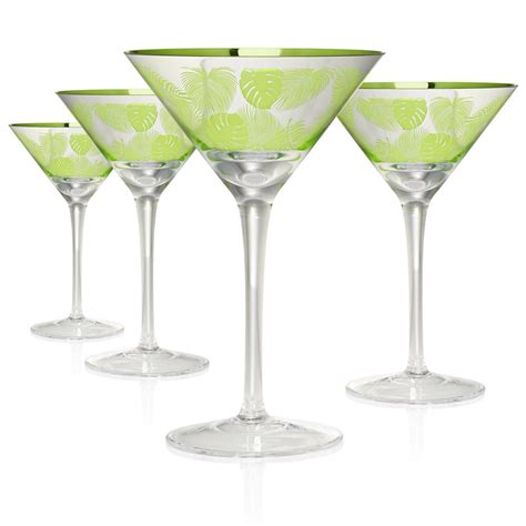 rolf glass olive branch clear 10 oz martini glass set of 4 302133 s4