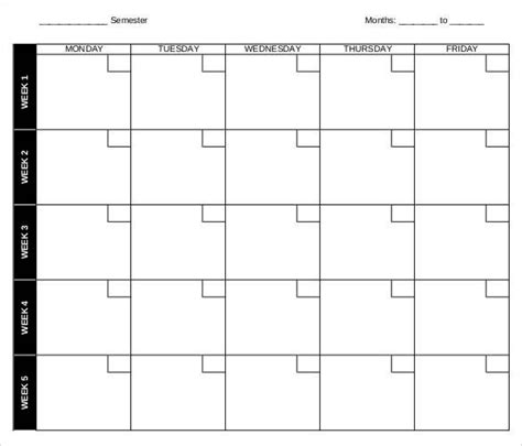 weekly calendar schedule template schedule template schedule