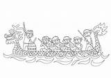 Boat Dragon Festival Drawing Chinese Coloring Pages Craft Choose Board Paintingvalley sketch template