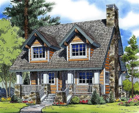 mountain cabin plan kn st floor master suite cad  cottage country loft
