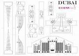 Dubai Coloring City Set Travel Play Kids Designlooter Atlantis 96kb 638px Contains sketch template