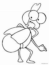 Bug Coloring Pages Printable Bugs Cool2bkids Kids Color Creepy sketch template