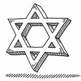 Judaism Drawing Symbol David Star sketch template