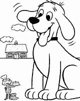 Coloring Pages Dog Printable Clifford Red Sled Fluffy Big Firehouse Getcolorings Drawing Print Getdrawings Sheets Kids sketch template