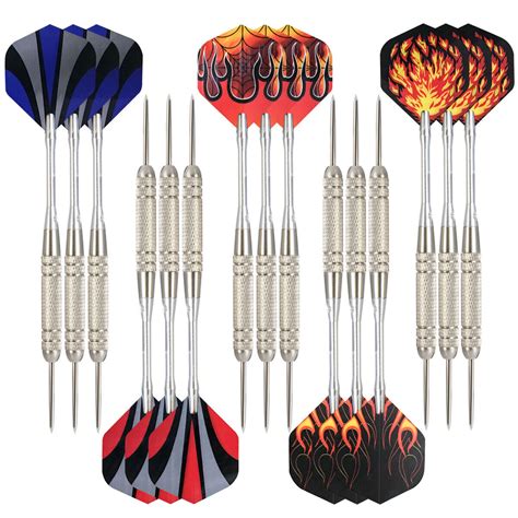 dartpfeile steel dartpfeile  sets je  flights  mit  dartspitzen flamm ebay