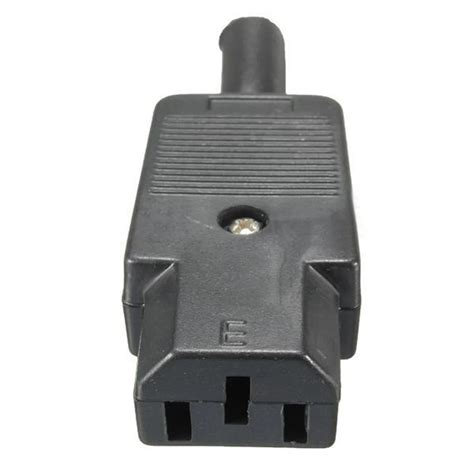 pieces iec   female plug adapter  pins socket power cord female connector