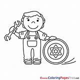 Technician Colouring Printable Kids Coloring Sheet Title sketch template