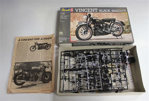 small collection  plastic model kits including  matchbox vincent series  black shadow  air
