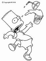 Bart Simpson Refresco Línea Simpsons sketch template