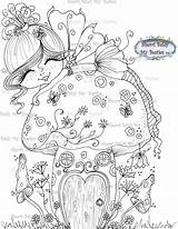 Enchanted Digi Besties Ville Stamp Instant Fairy Dolls sketch template