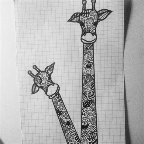 zentangle giraffes  emmaoelius  deviantart