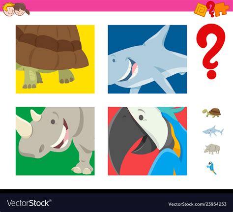 guess wild animals activity  children vector image