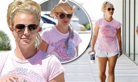 britney spears shows off her legs in a vintage t shirt in la daily mail online