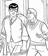 Clark Kent Coloring Drawing Pete Ross Superman Friend His sketch template