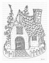 Houses Colouring Faerie sketch template