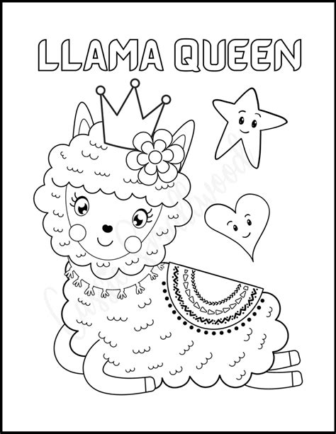 insanely cute llama coloring pages cassie smallwood