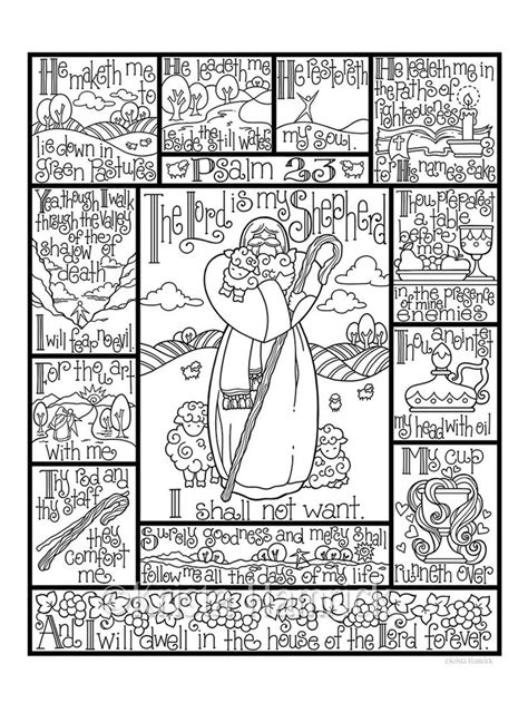 psalm  coloring page   sizes   suitable etsy