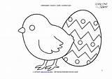 Easter Chick Coloring Egg Pages Bow sketch template