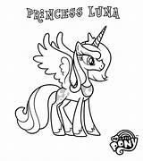 Luna Princess Coloring Pages Mlp sketch template