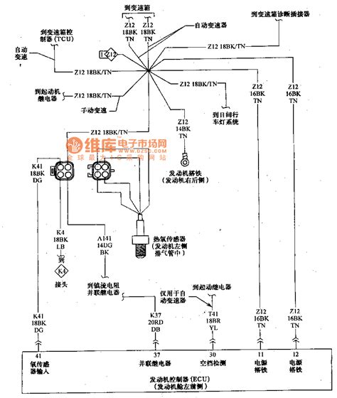 beijing cherokee  engine electronic control system sensor  computer wiring diagram
