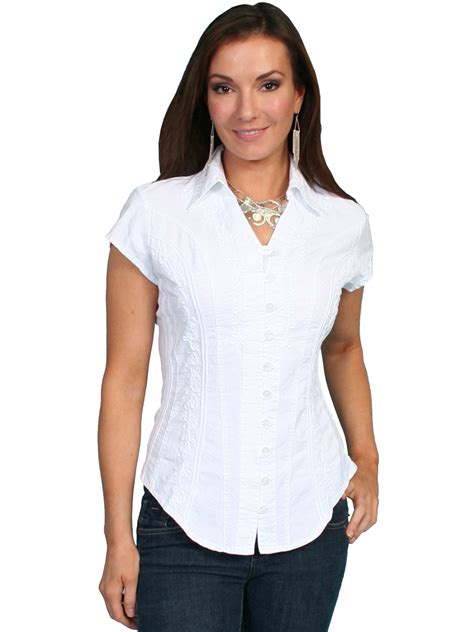 scully cantina womens white 100 cotton cap sleeve vine blouse the