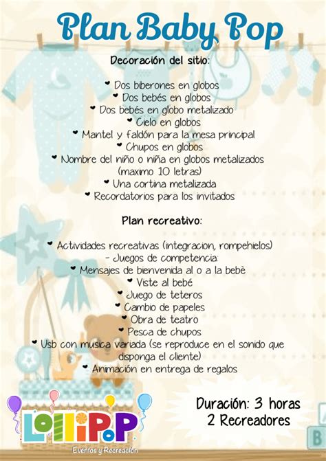 Plan Baby Pop (Baby shower con decoraciÃ³n) â€¢ Lollipop