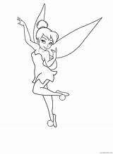 Tinkerbell Coloring4free Tinker sketch template