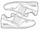 Sneakers sketch template